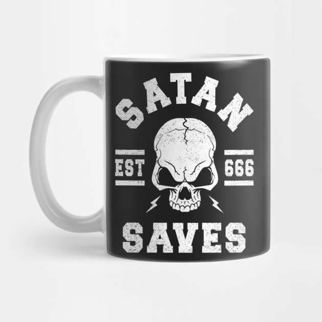 SATAN SAVES - FUNNY SATANIC SATANISM by Tshirt Samurai